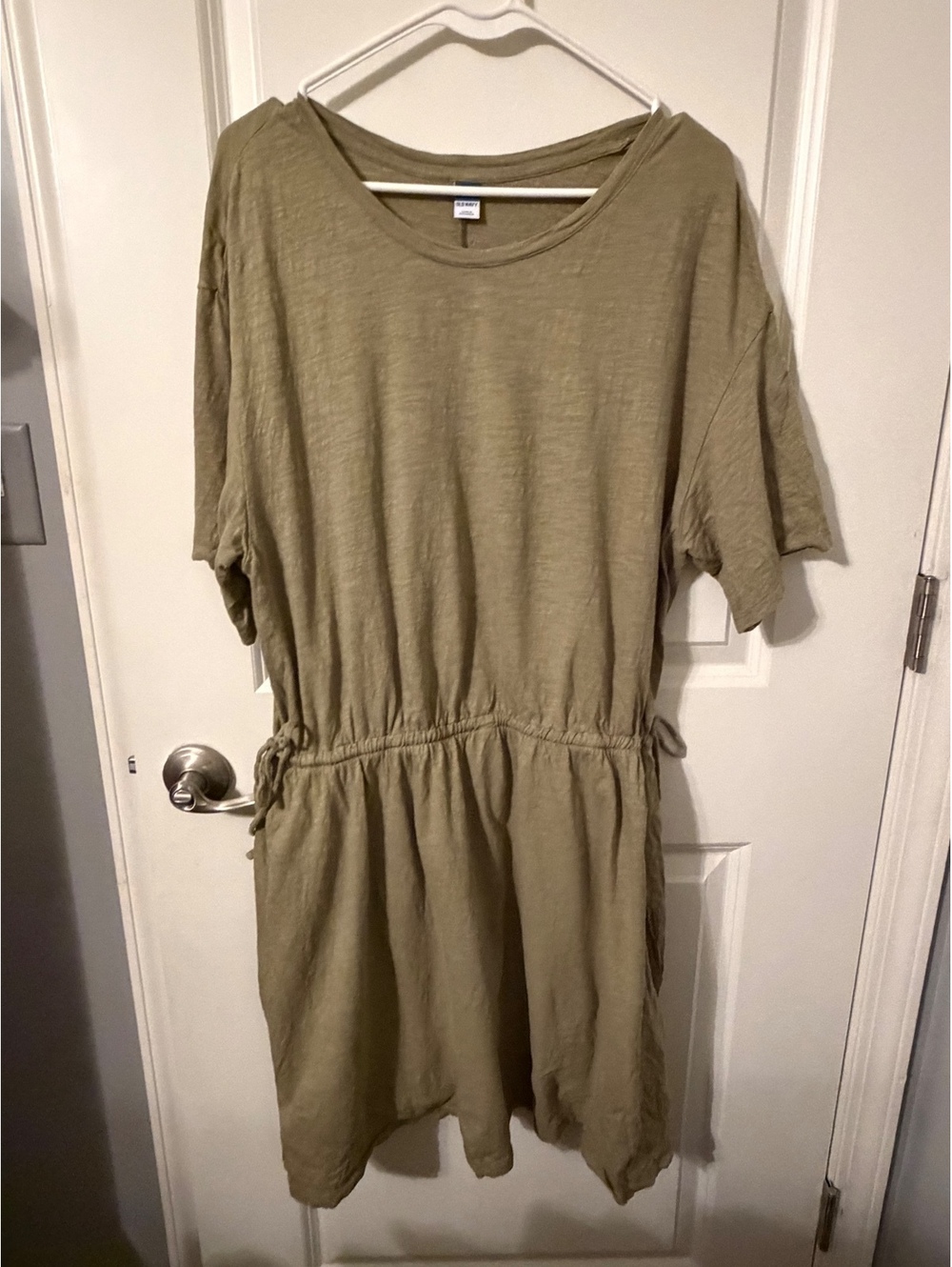 Old Navy Olive Green Drawstring Waist Dress XL